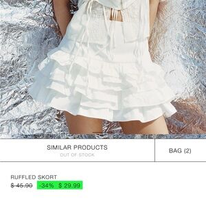 Zara white skirt. Brand new with tags. Never been used.
